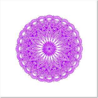 Mandala (purple) Posters and Art